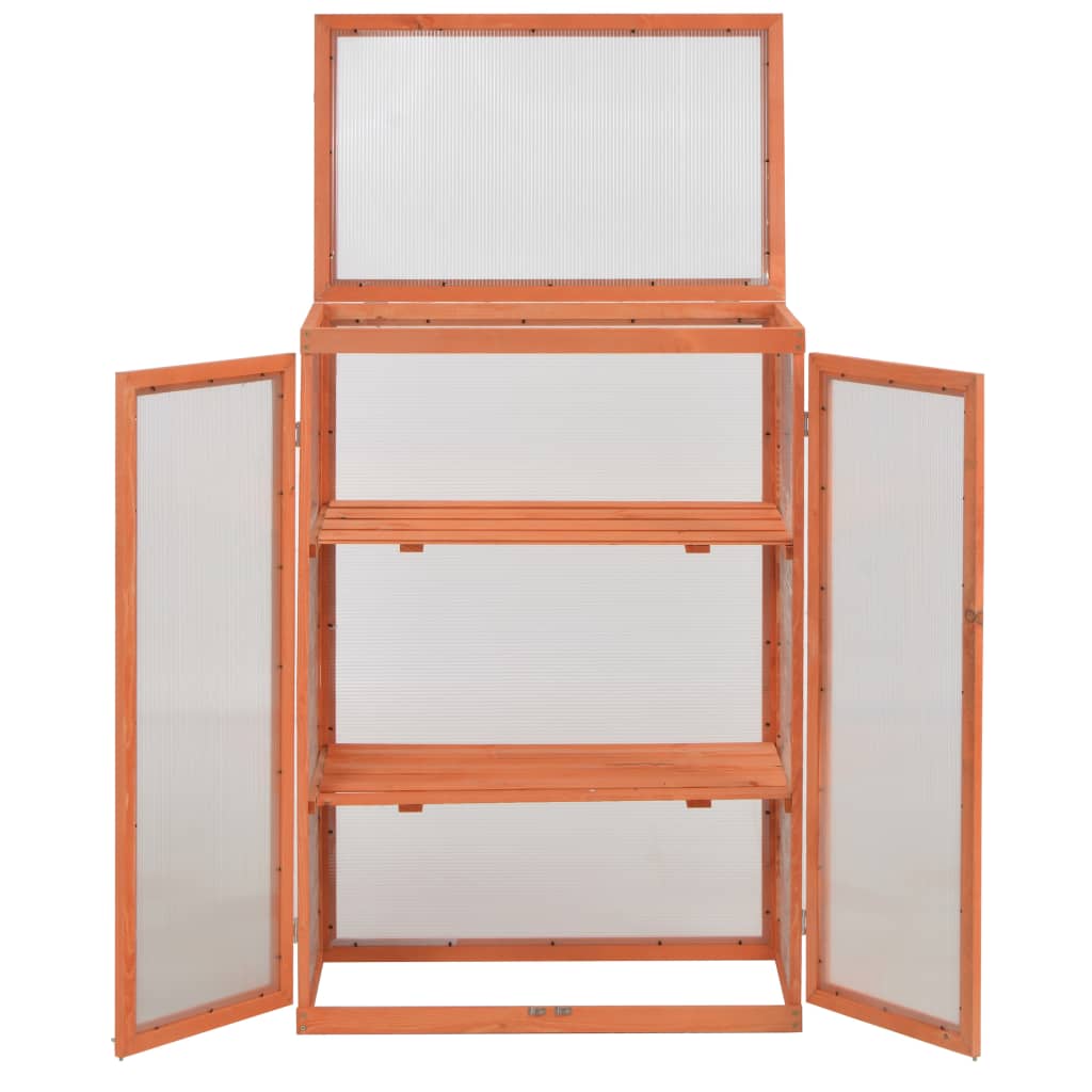 vidaXL Θερμοκήπιο 75 x 47 x 109 εκ. Ξύλινο