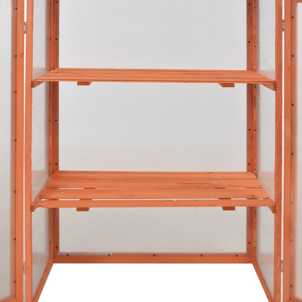vidaXL Θερμοκήπιο 75 x 47 x 109 εκ. Ξύλινο