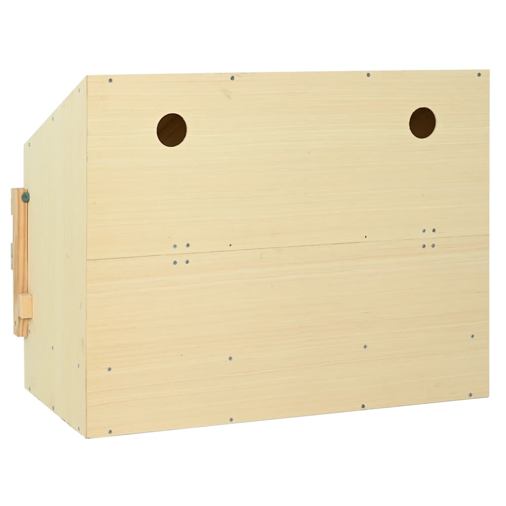 vidaXL Φωλιά για Κότες με 3 Θέσεις 93x40x65 εκ. από Μασίφ Ξύλο Πεύκου