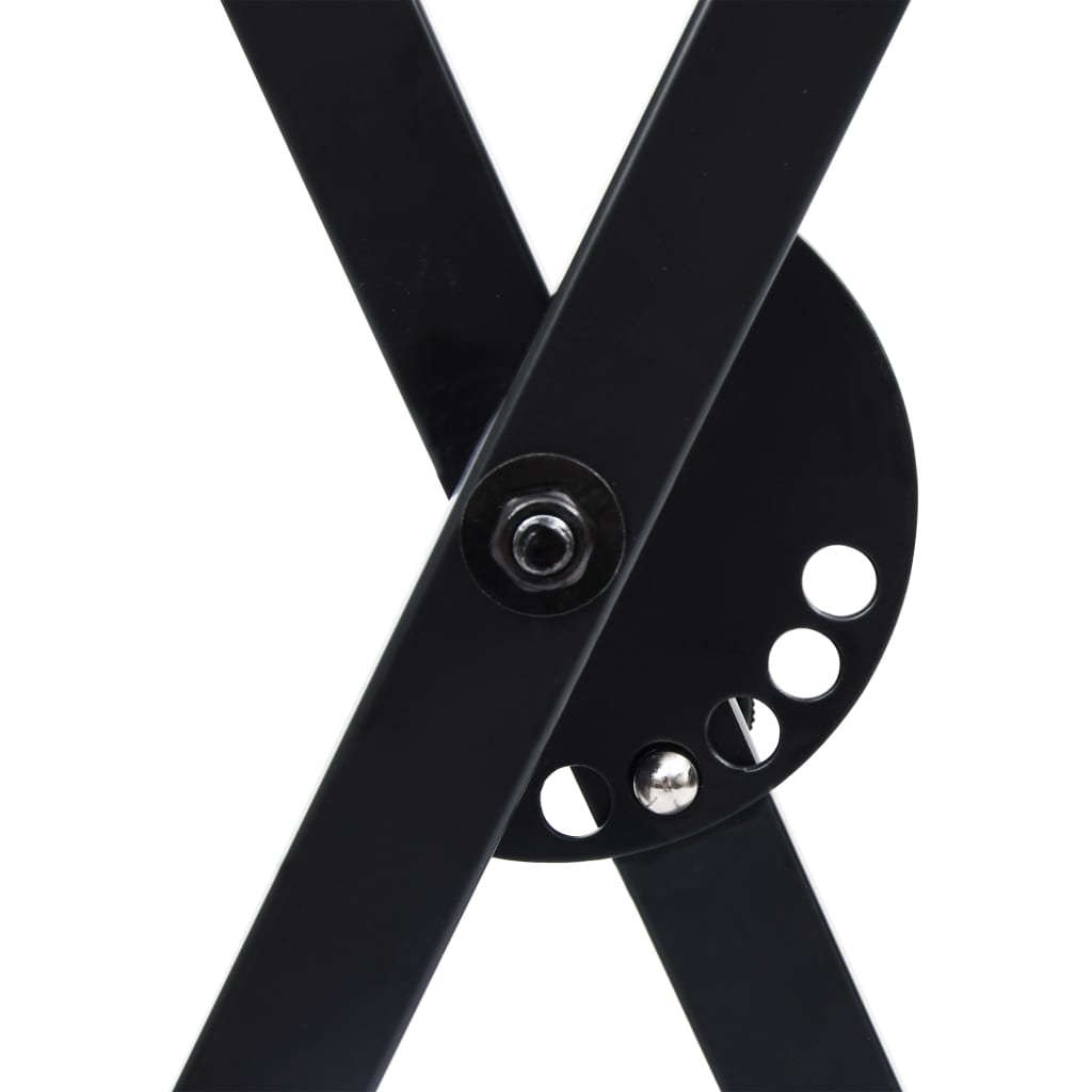 vidaXL Σετ Βάση Πλήκτρων και Σκαμπό Μαύρο