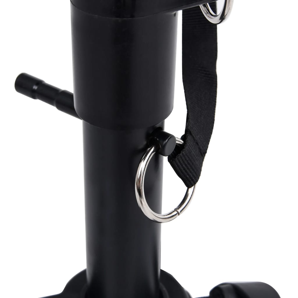 vidaXL Σετ Βάση Πλήκτρων με Διπλό Πόδι και Σκαμπό Μαύρο