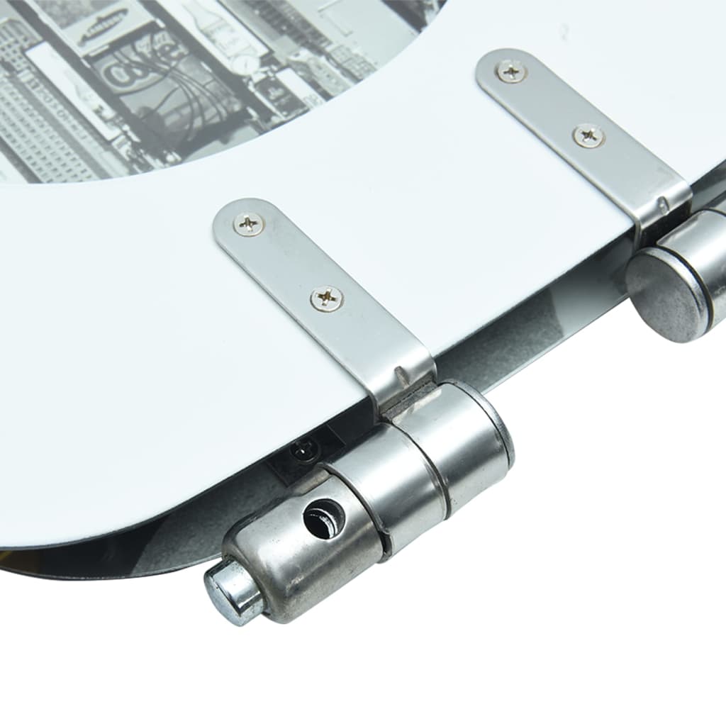 vidaXL Κάλυμμα Λεκάνης με Καπάκι Soft Close Σχέδιο Νέα Υόρκη από MDF