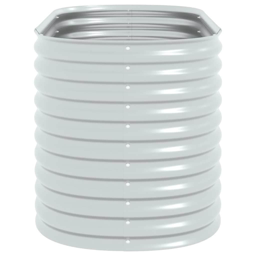 vidaXL Ζαρντινιέρα Υπερυψωμένη Ασημί 160x80x81 εκ. Γαλβανισμ. Χάλυβας