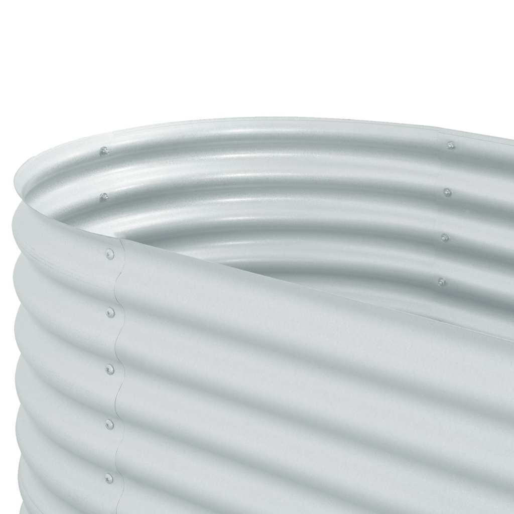 vidaXL Ζαρντινιέρα Υπερυψωμένη Ασημί 160x80x81 εκ. Γαλβανισμ. Χάλυβας