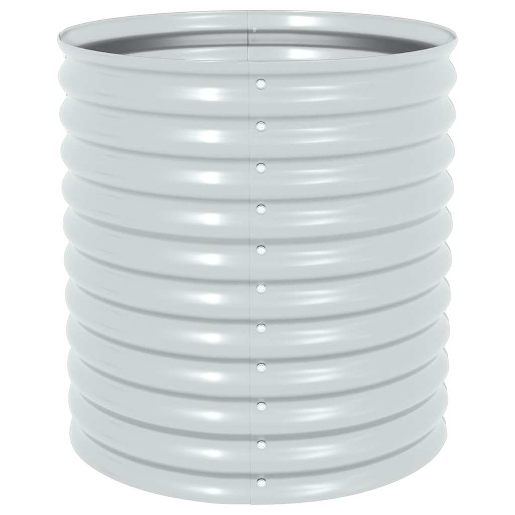 vidaXL Ζαρντινιέρα Υπερυψωμένη Ασημί 80x80x81 εκ. Γαλβανισμ. Χάλυβας