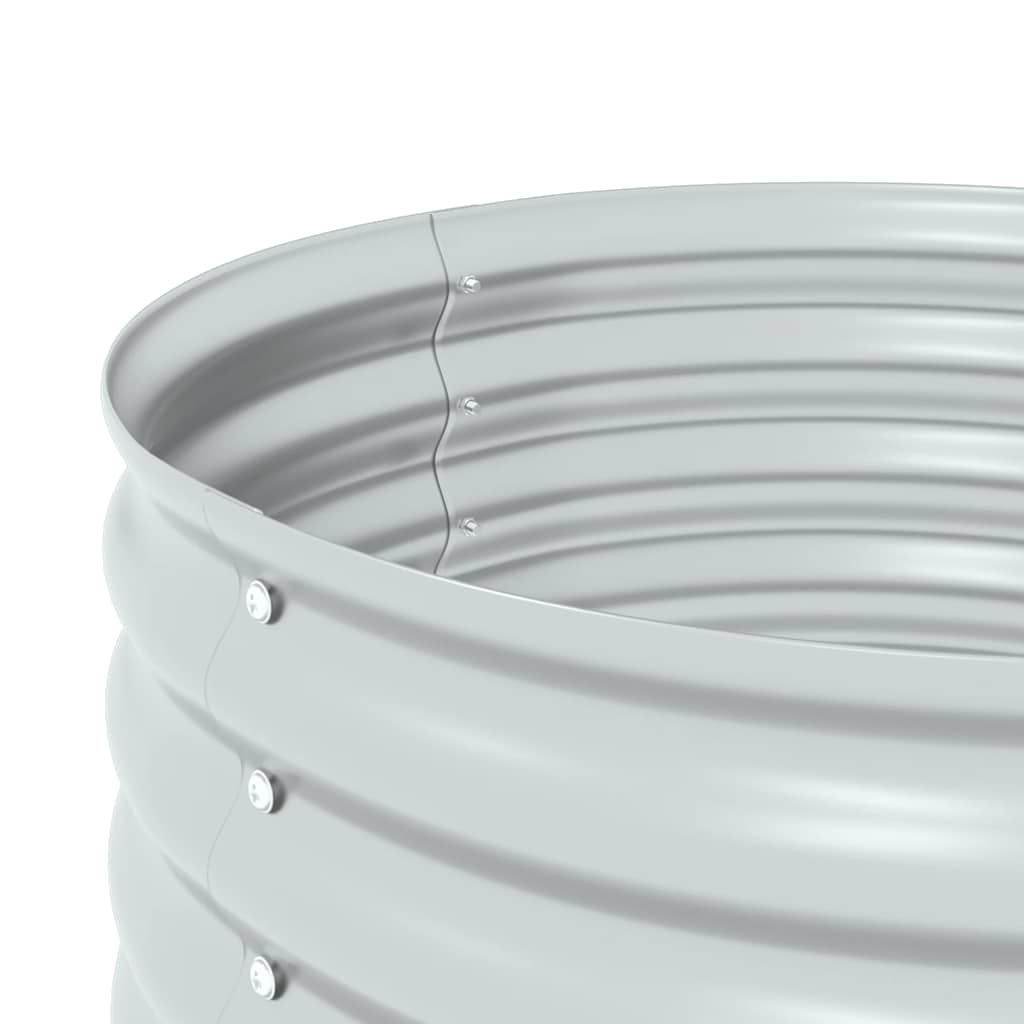 vidaXL Ζαρντινιέρα Υπερυψωμένη Ασημί 80x80x81 εκ. Γαλβανισμ. Χάλυβας