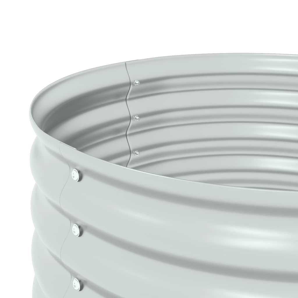vidaXL Ζαρντινιέρα Υπερυψωμένη Ασημί 80x80x44 εκ. Γαλβανισμ. Χάλυβας