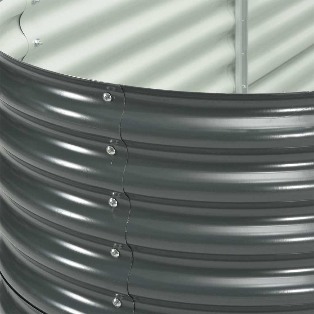 vidaXL Ζαρντινιέρα Υπερυψωμένη Γκρι 400x80x81 εκ. Γαλβανισμ. Χάλυβας