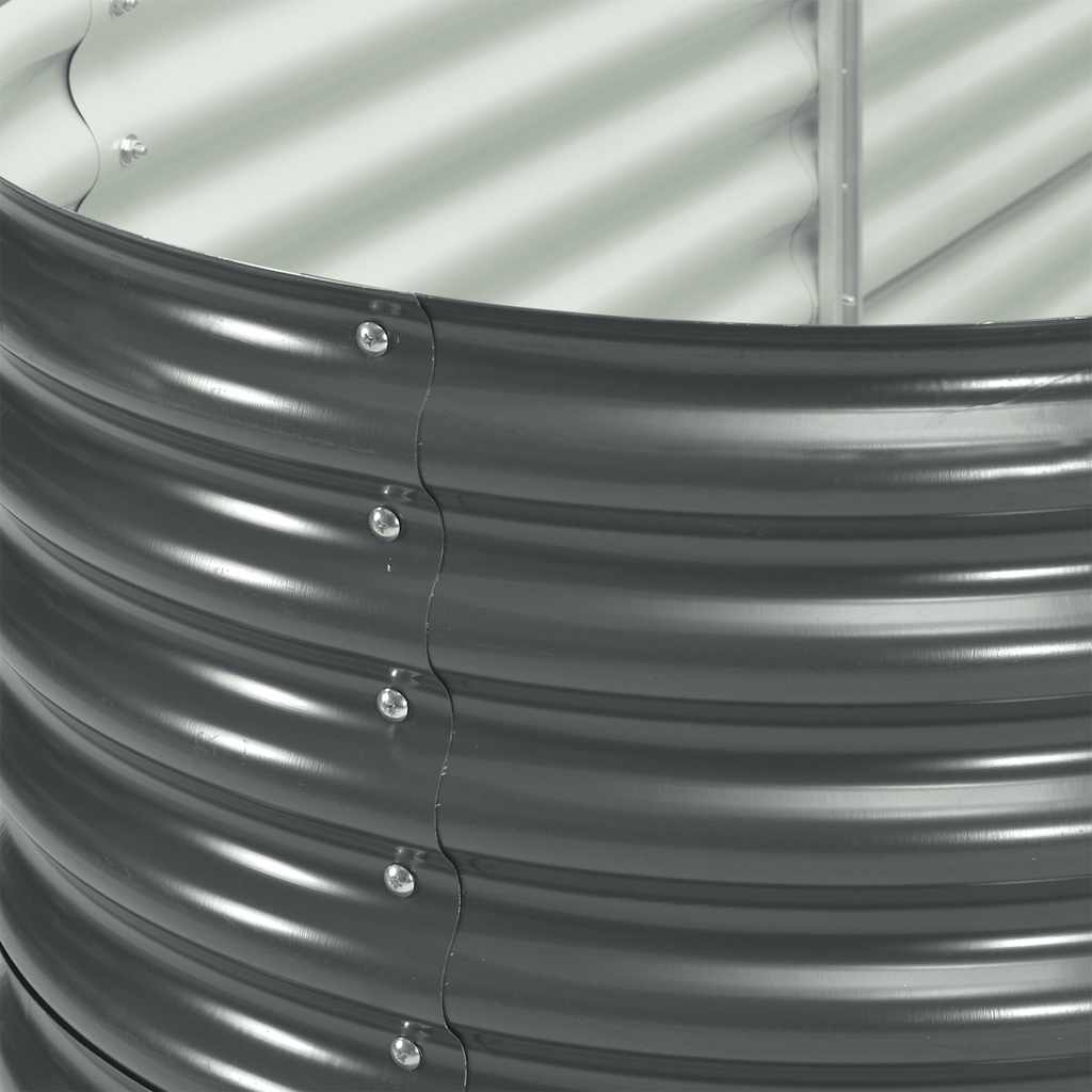 vidaXL Ζαρντινιέρα Υπερυψωμένη Γκρι 240x80x81 εκ. Γαλβανισμ. Χάλυβας