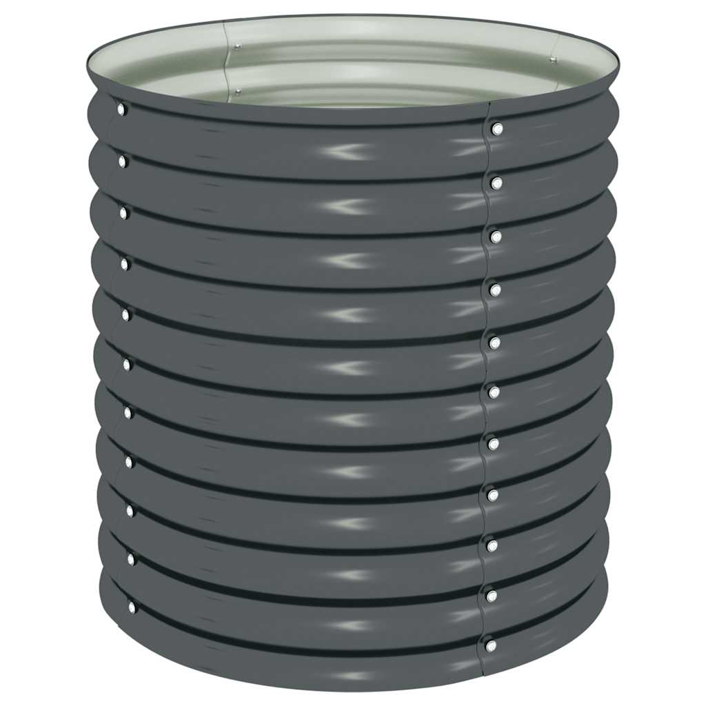 vidaXL Ζαρντινιέρα Υπερυψωμένη Γκρι 80x80x81 εκ. Γαλβανισμ. Χάλυβας