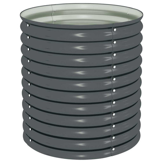 vidaXL Ζαρντινιέρα Υπερυψωμένη Γκρι 80x80x81 εκ. Γαλβανισμ. Χάλυβας