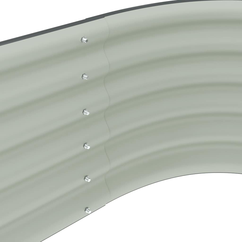 vidaXL Ζαρντινιέρα Υπερυψωμένη Γκρι 240x80x44 εκ. Γαλβανισμ. Χάλυβας