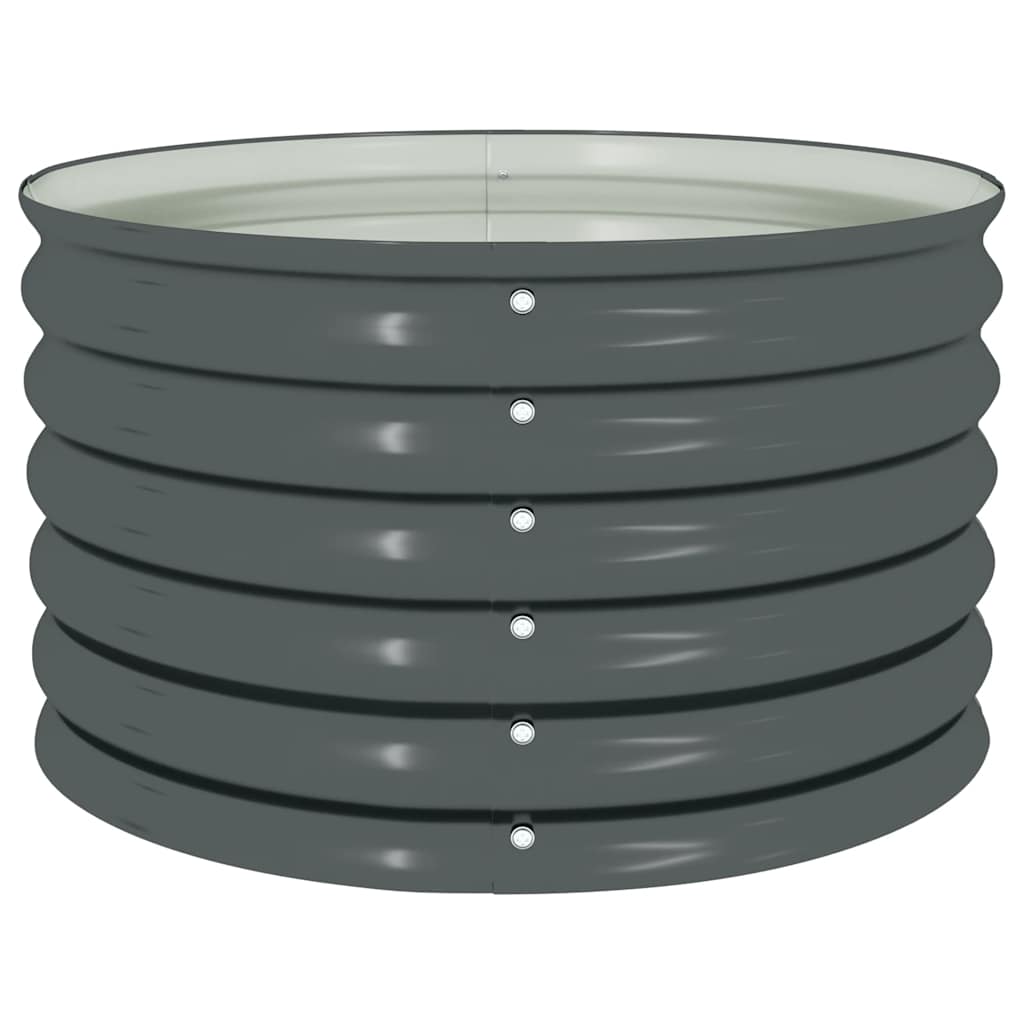 vidaXL Ζαρντινιέρα Υπερυψωμένη Γκρι 80x80x44 εκ. Γαλβανισμ. Χάλυβας