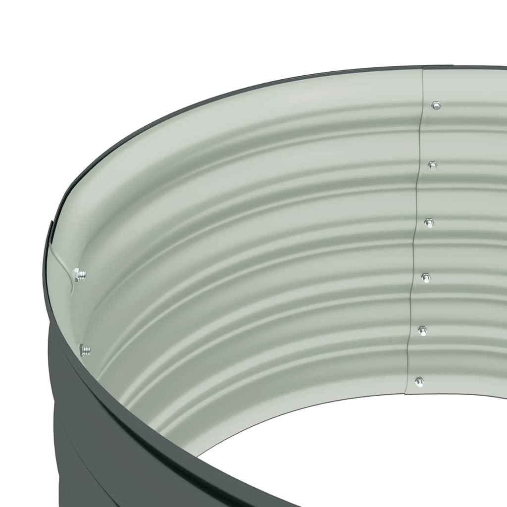 vidaXL Ζαρντινιέρα Υπερυψωμένη Γκρι 80x80x44 εκ. Γαλβανισμ. Χάλυβας