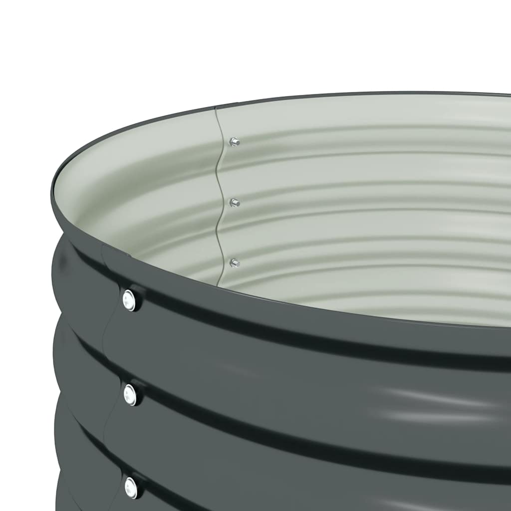 vidaXL Ζαρντινιέρα Υπερυψωμένη Γκρι 80x80x44 εκ. Γαλβανισμ. Χάλυβας