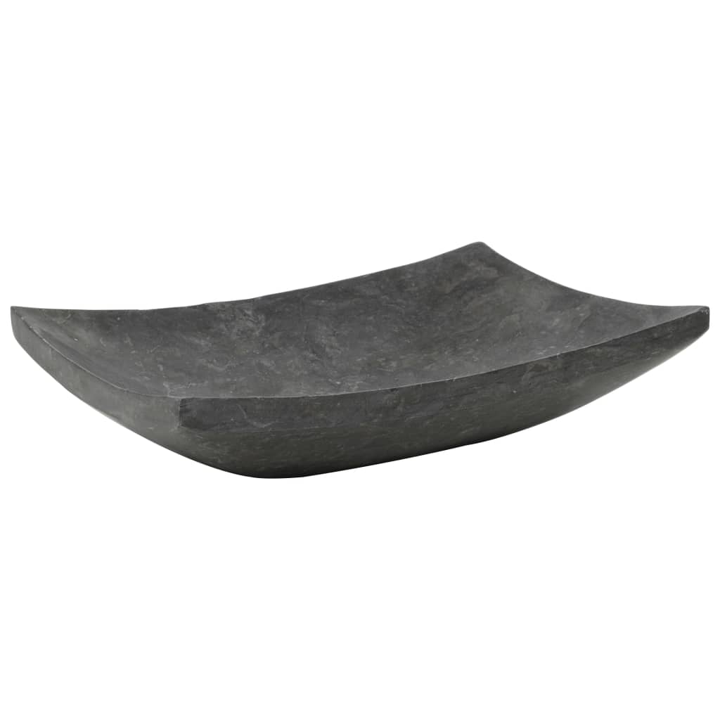 vidaXL Νιπτήρας Μαύρος 50 x 35 x 12 εκ. Μαρμάρινος
