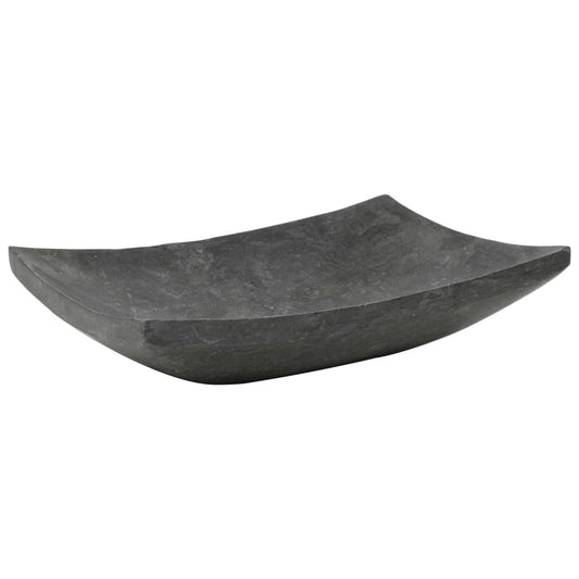 vidaXL Νιπτήρας Μαύρος 50 x 35 x 12 εκ. Μαρμάρινος