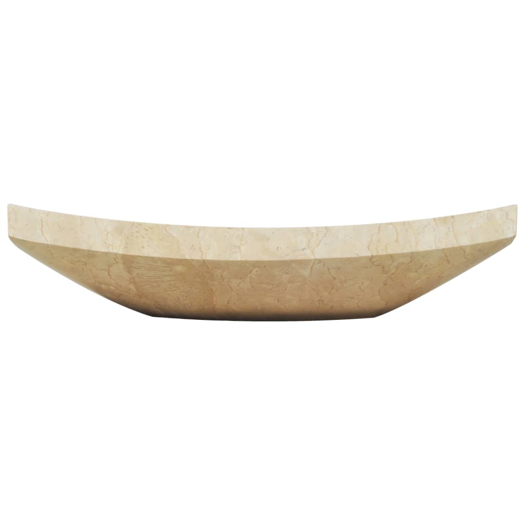 vidaXL Νιπτήρας Κρεμ 50 x 35 x 12 εκ. Μαρμάρινος