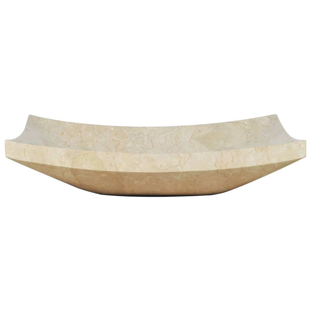 vidaXL Νιπτήρας Κρεμ 50 x 35 x 12 εκ. Μαρμάρινος
