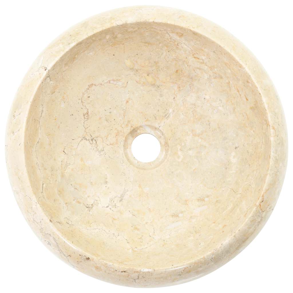 vidaXL Νιπτήρας Κρεμ 40 x 12 εκ. Μαρμάρινος