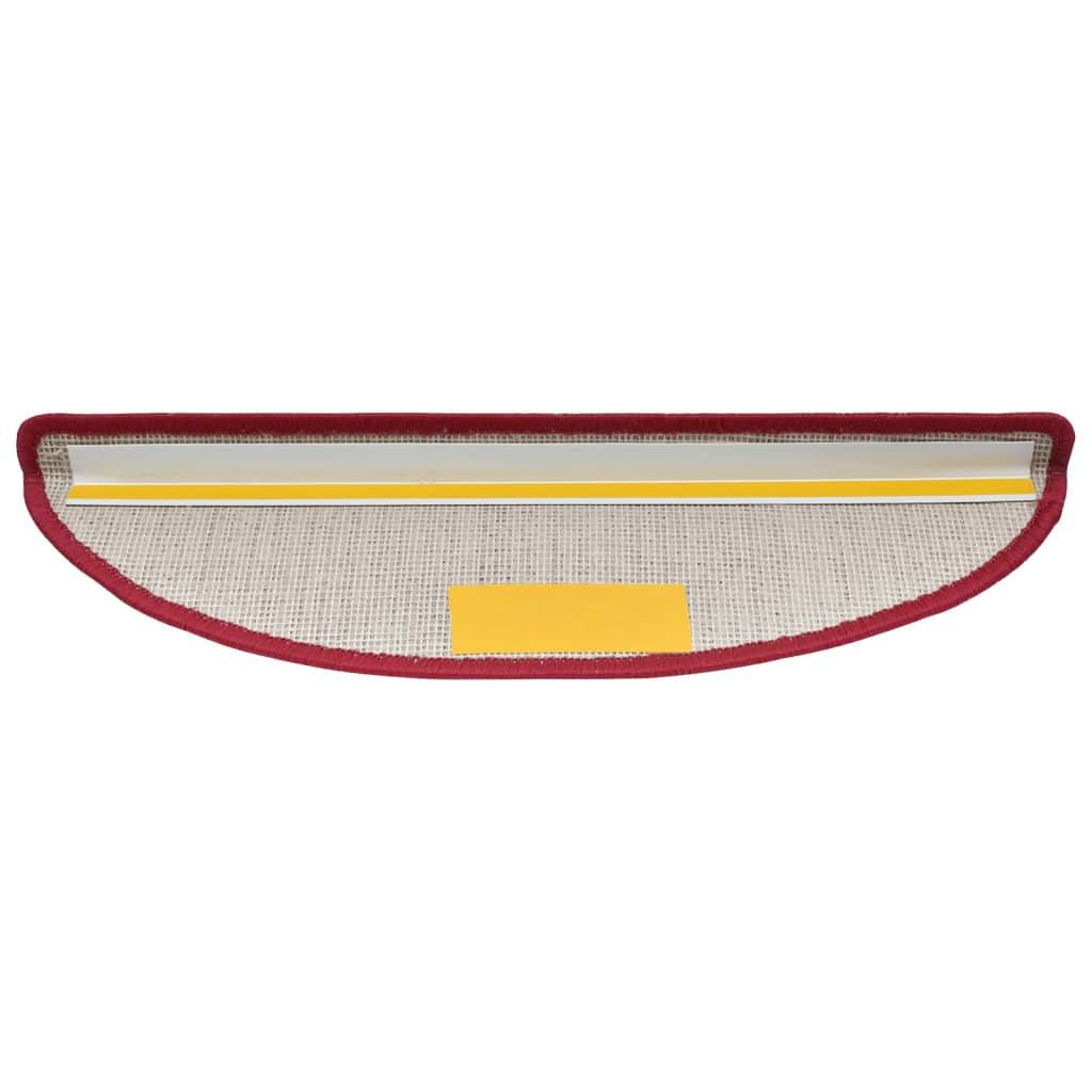 vidaXL Πατάκια Σκάλας 15 τεμ. Μπορντό 56 x 17 x 3 εκ.