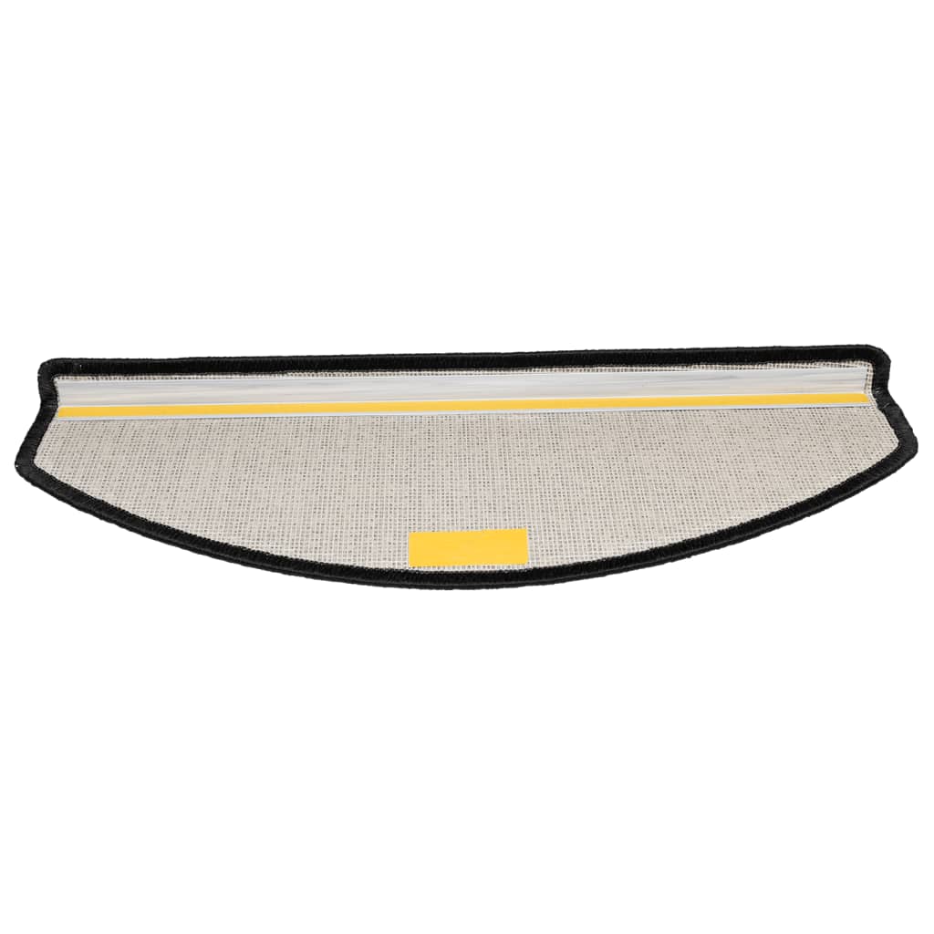 vidaXL Πατάκια Σκαλοπάτια 15 τεμ. Ανθρακί 65x24x4 εκ. Ημίστρογγυλά Μεγάλα