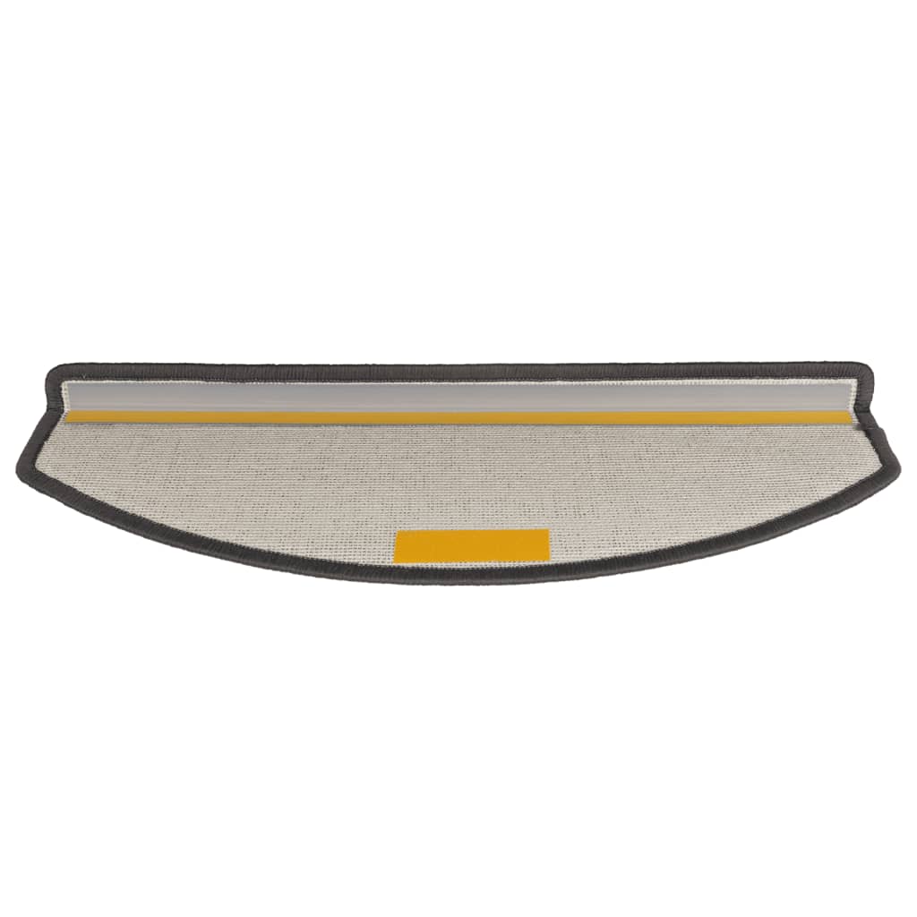 vidaXL Πατάκια Σκαλοπατιών 15 τεμ. Σκούρο Γκρι Ημίστρογγυλά Μεγάλα 65x24x4 εκ.