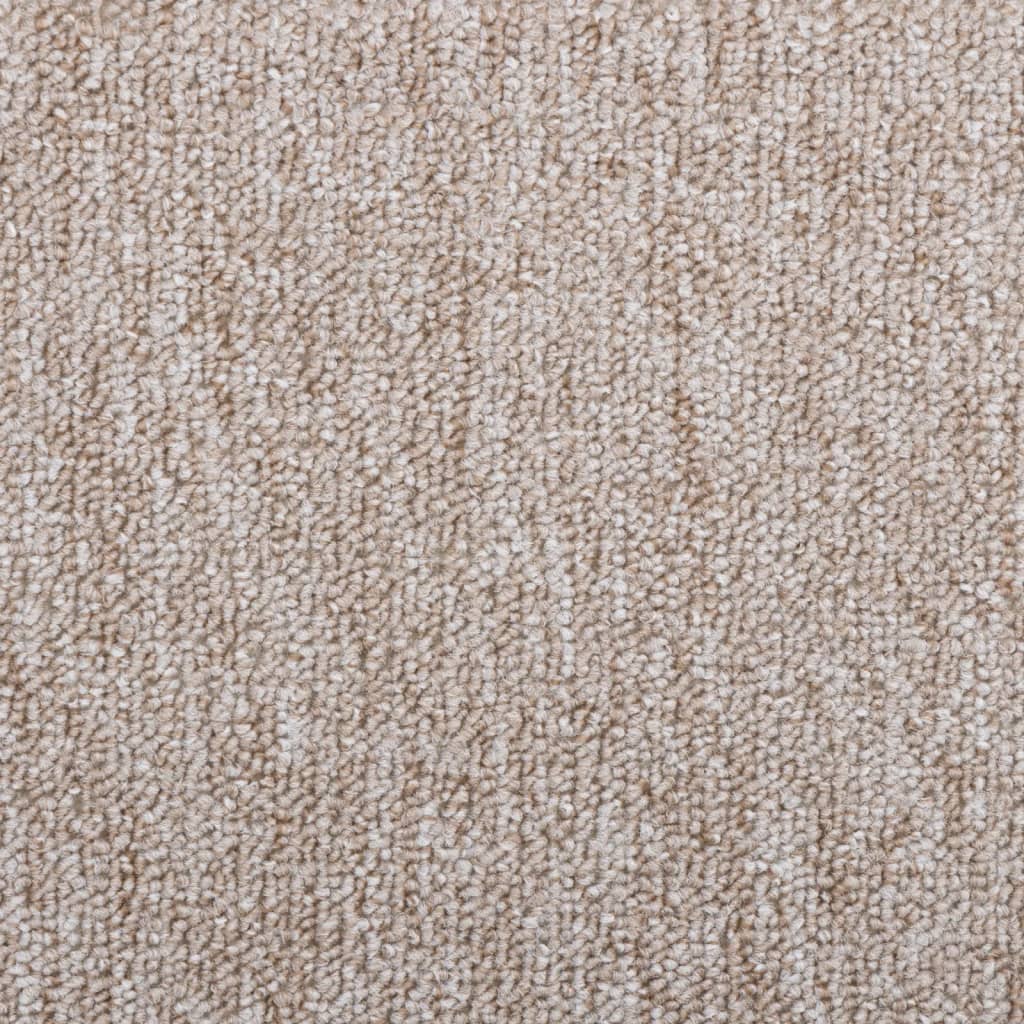 vidaXL Πατάκια Σκαλιών 15 τεμ. Ανοιχτό Καφέ Ημίστρογγυλά Μεγάλα 65x24x4 εκ.