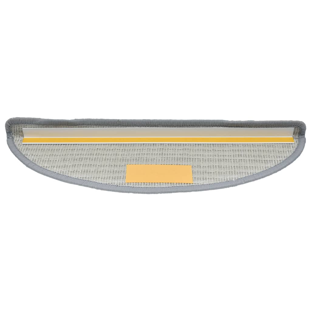 vidaXL Πατάκια Σκάλας Μοκέτα 15 τεμ. Γκρι 56 x 17 x 3 εκ.