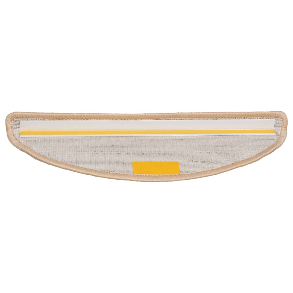 vidaXL Πατάκια Σκάλας Μοκέτα 15 τεμ. Κρεμ 56 x 17 x 3 εκ.