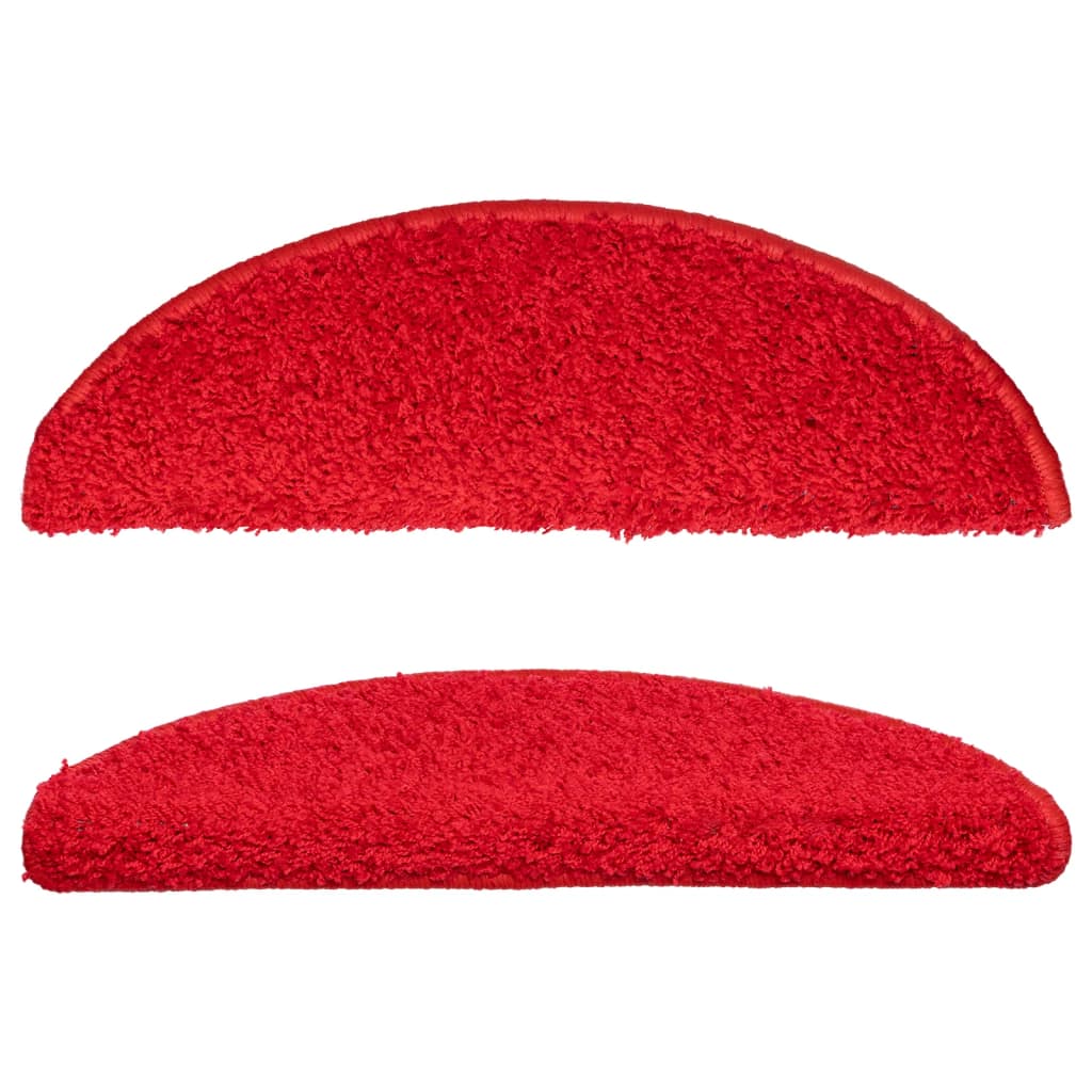vidaXL Πατάκια Σκάλας Μοκέτα 15 τεμ. Κόκκινα 56 x 17 x 3 εκ.
