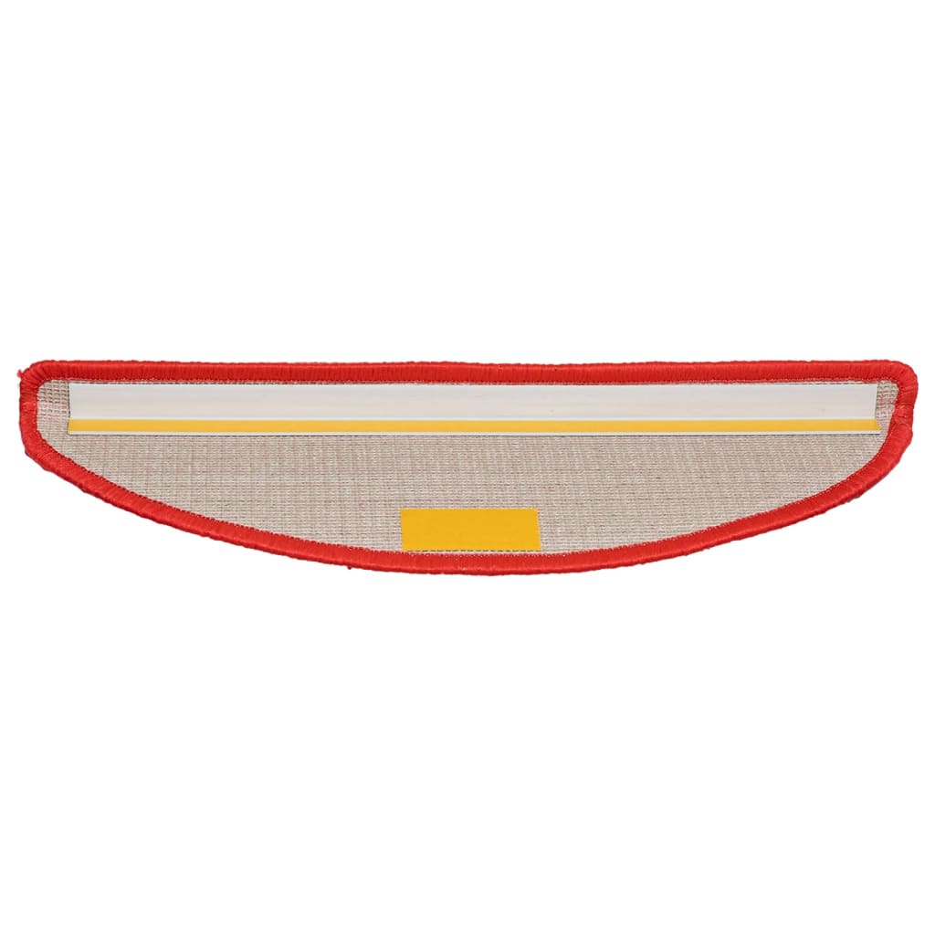 vidaXL Πατάκια Σκάλας Μοκέτα 15 τεμ. Κόκκινα 56 x 17 x 3 εκ.