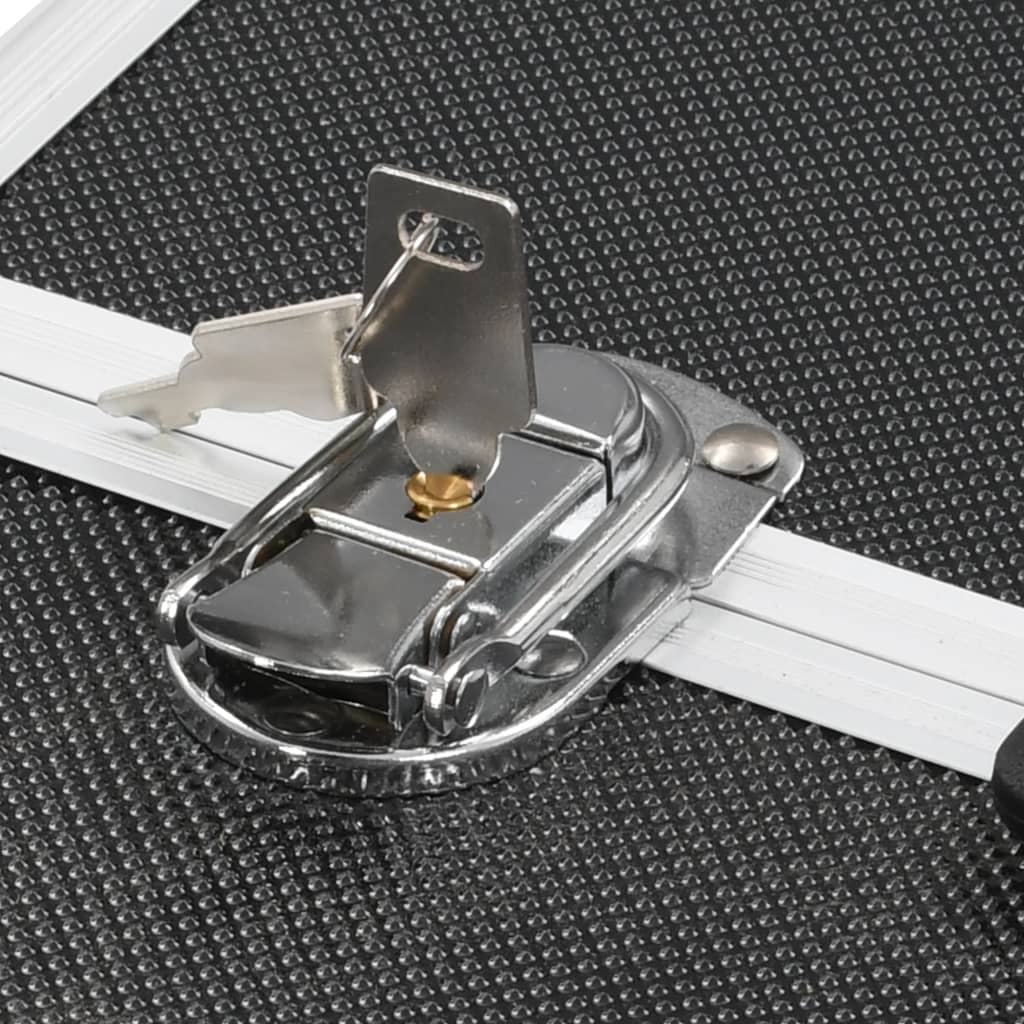 vidaXL Βαλίτσα Μακιγιάζ Μαύρη 38x23x34 εκ. Αλουμινίου