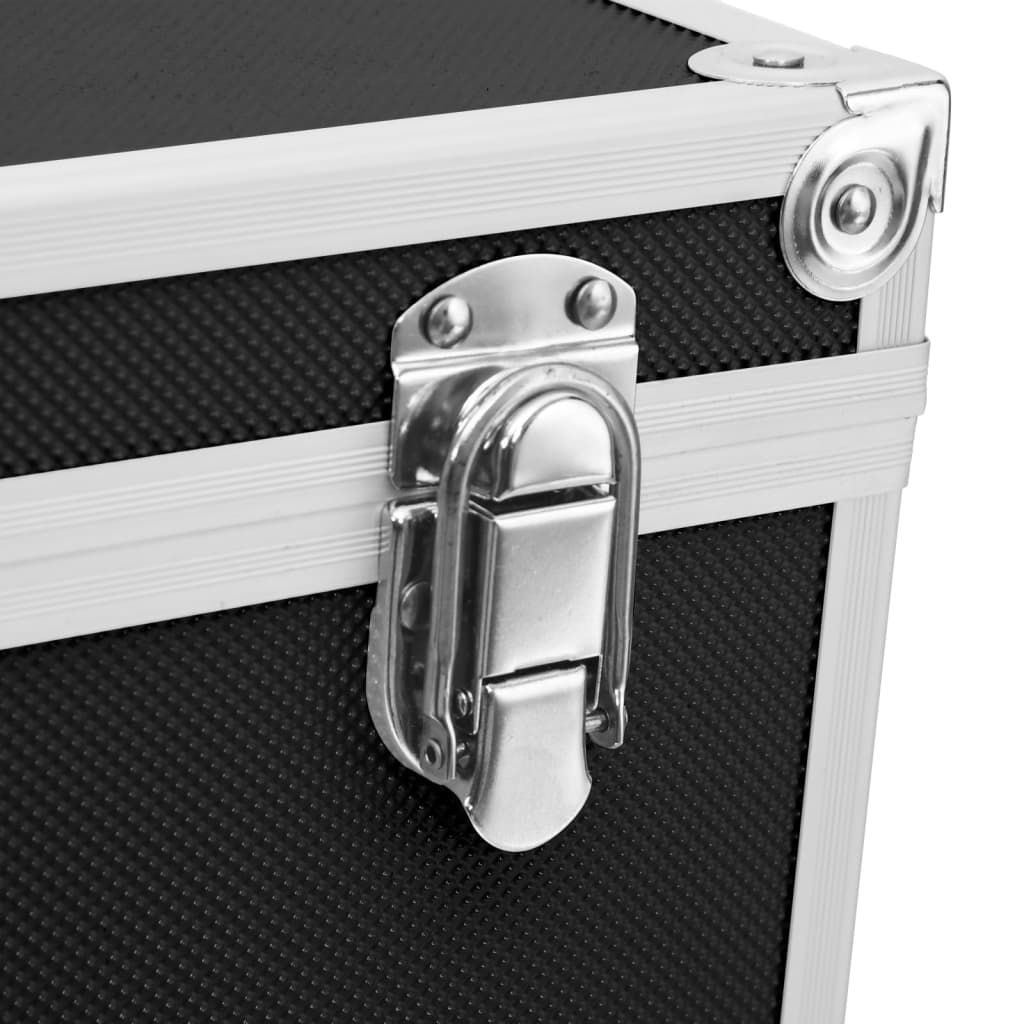 vidaXL Βαλίτσα Μακιγιάζ Μαύρη 37 x 24 x 40 εκ. από Αλουμίνιο