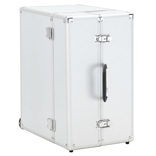 vidaXL Βαλίτσα Τρόλεϊ Επαγγελματική Ασημί 47 x 39 x 27 εκ. Αλουμινίου