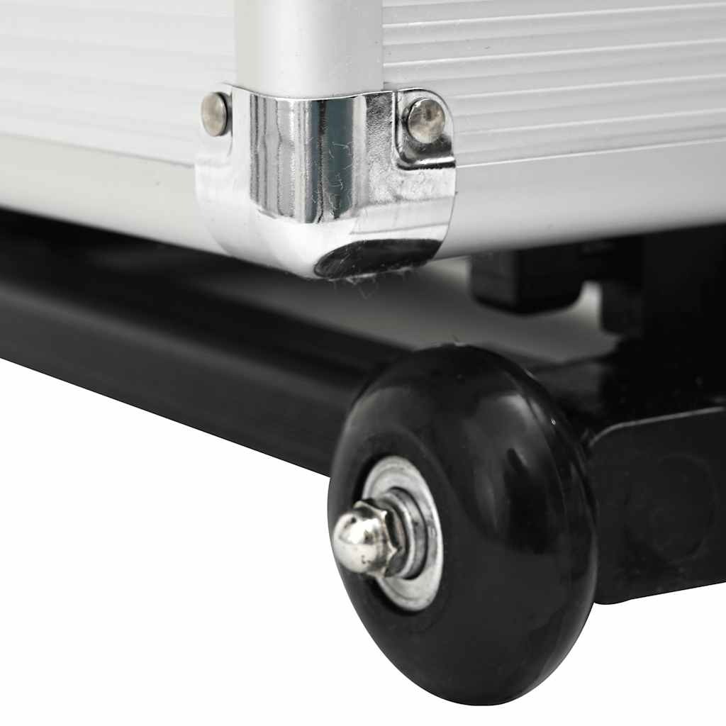 vidaXL Βαλίτσα Τρόλεϊ Επαγγελματική Ασημί 47 x 39 x 27 εκ. Αλουμινίου