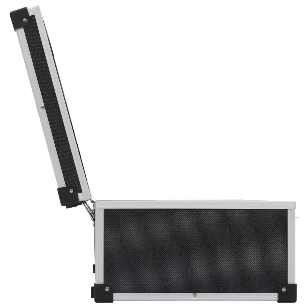 vidaXL Βαλίτσα Μεταφοράς για 80 CD Μαύρη από Αλουμίνιο και ABS