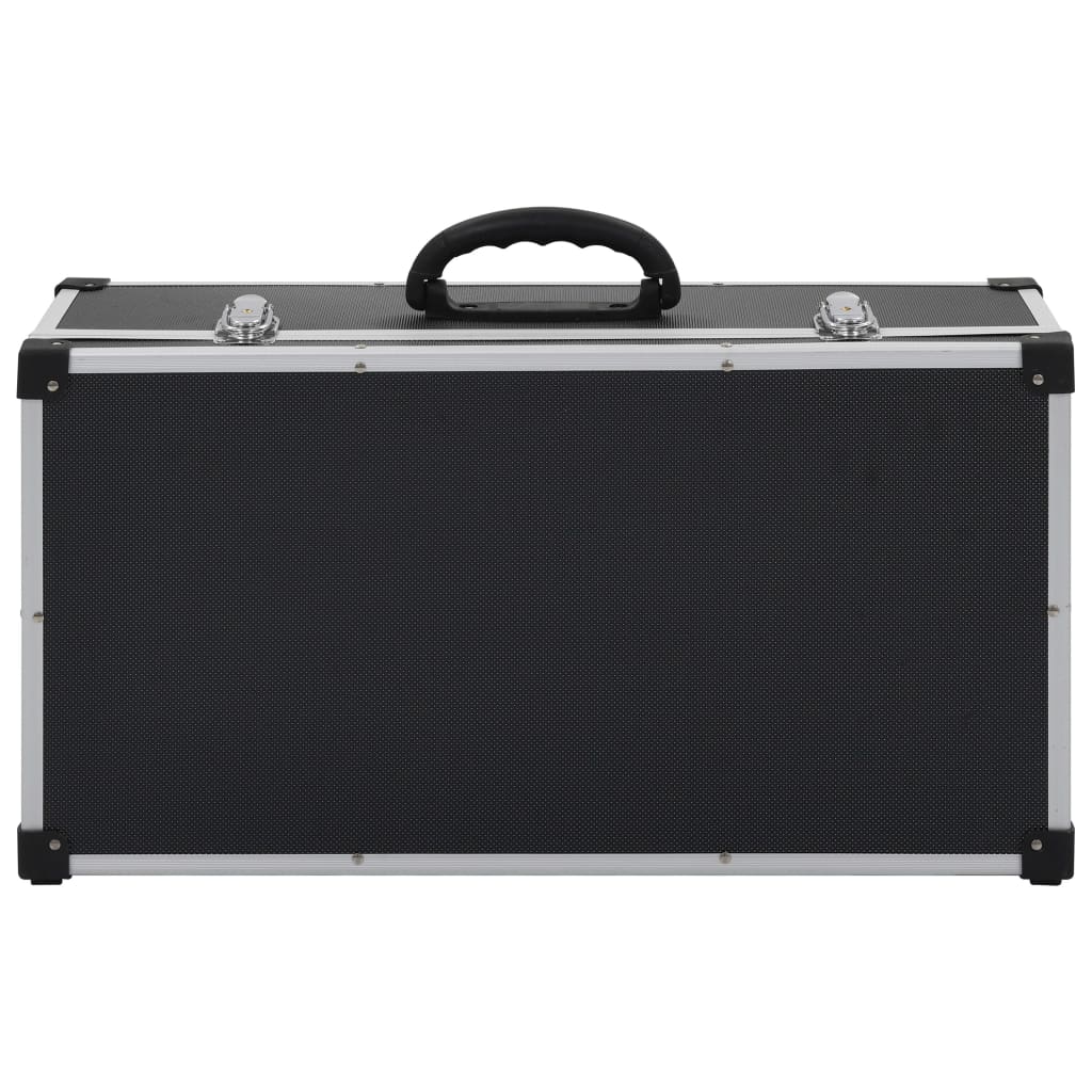 vidaXL Βαλίτσα Μεταφοράς για 80 CD Μαύρη από Αλουμίνιο και ABS