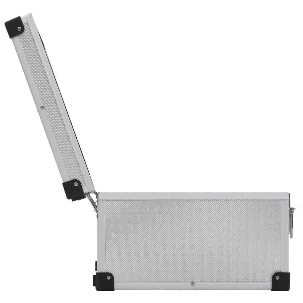 vidaXL Βαλίτσα Μεταφοράς για 60 CD Ασημί από Αλουμίνιο και ABS