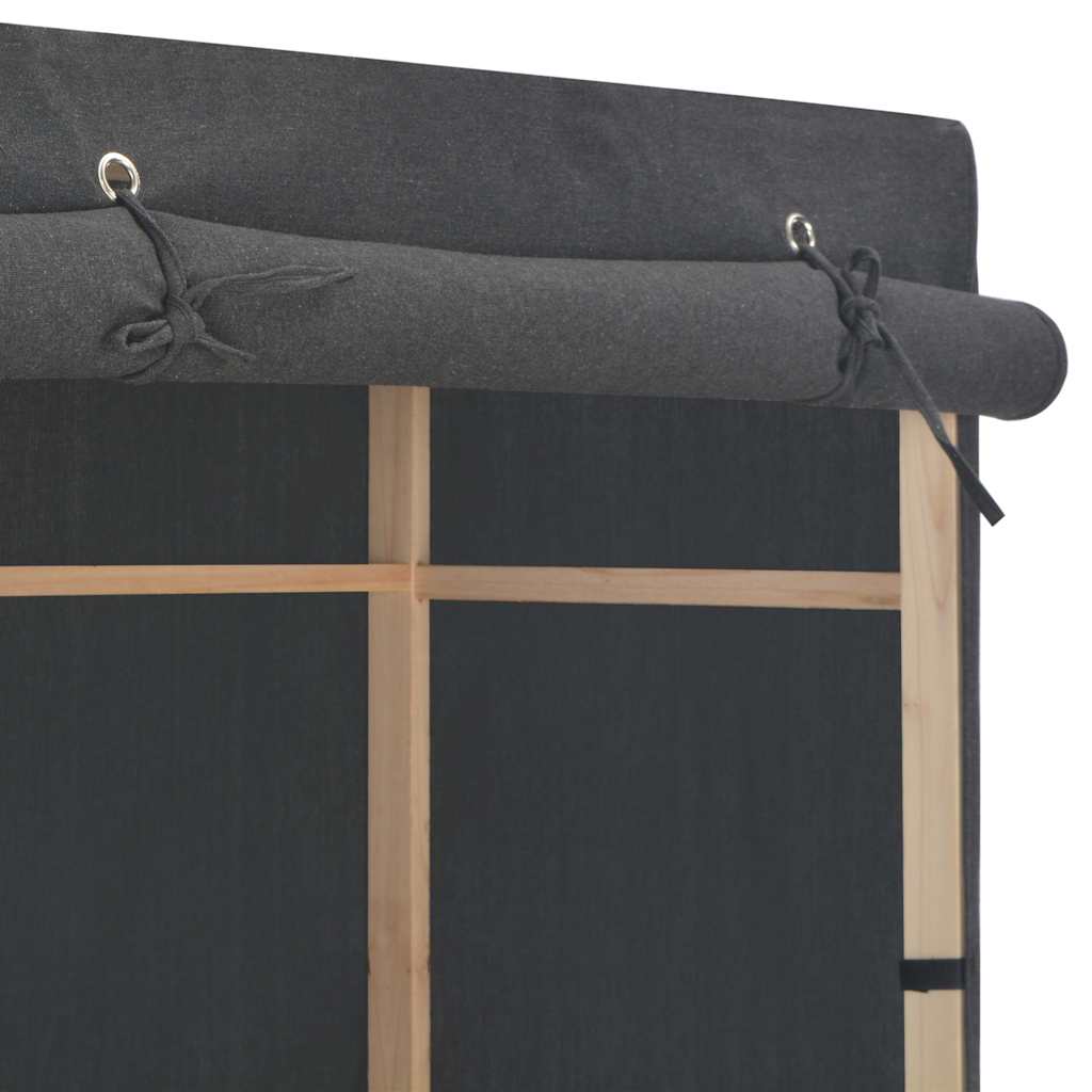 vidaXL Ντουλάπα με 3 Ράφια Γκρι 79 x 40 x 170 εκ. Υφασμάτινη