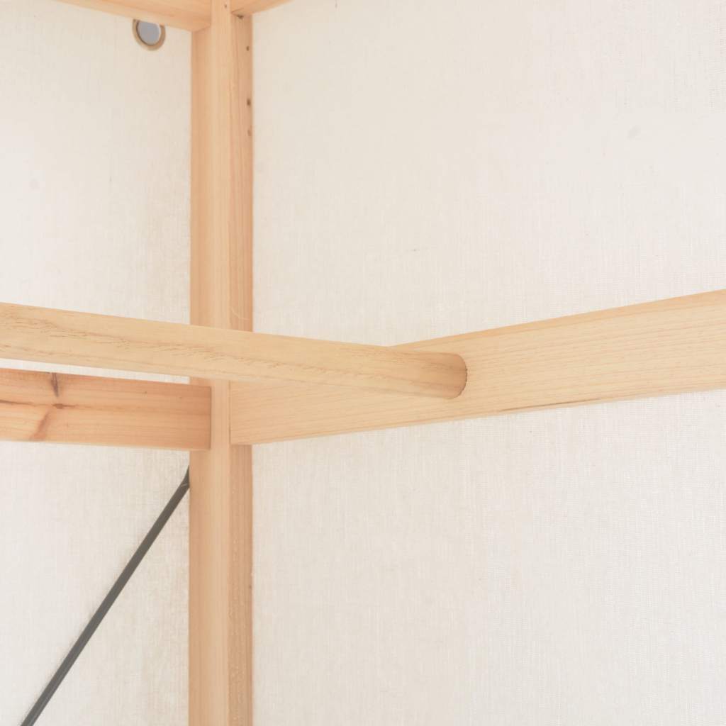 vidaXL Ντουλάπα Λευκή 79 x 40 x 170 εκ. Υφασμάτινη