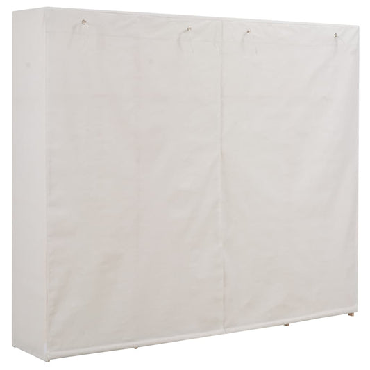 vidaXL Ντουλάπα Λευκή 200 x 40 x 170 εκ. Υφασμάτινη