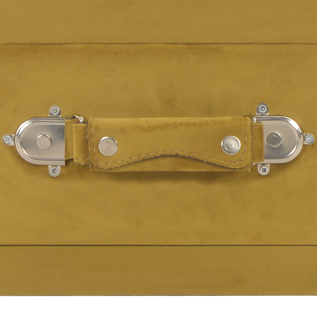 vidaXL Κομοδίνο Μουσταρδί 40 x 35 x 40 εκ. Βελούδινο