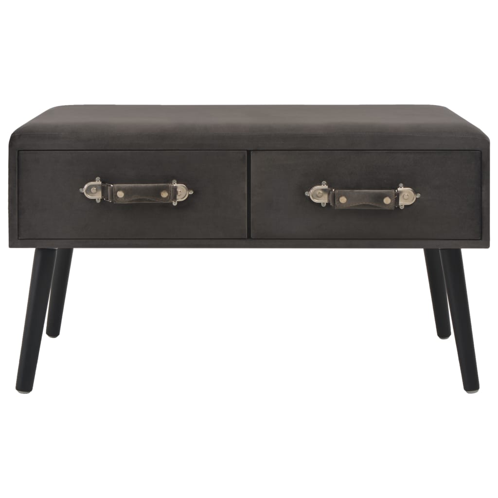 vidaXL Τραπεζάκι Σαλονιού Γκρι 80 x 40 x 46 εκ. Βελούδινο