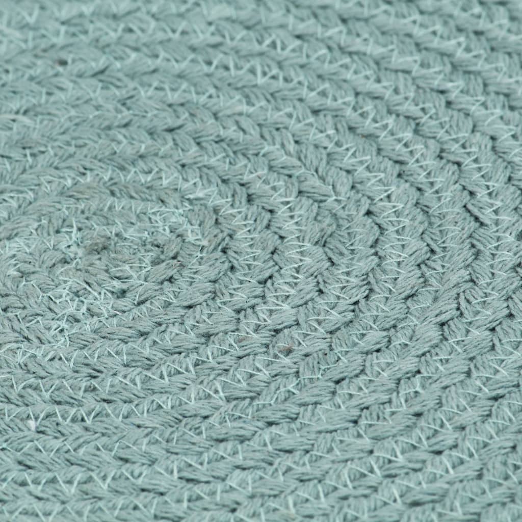 vidaXL Σουπλά Στρογγυλά Απλά 6 τεμ. Πράσινα 38 εκ. Βαμβακερά