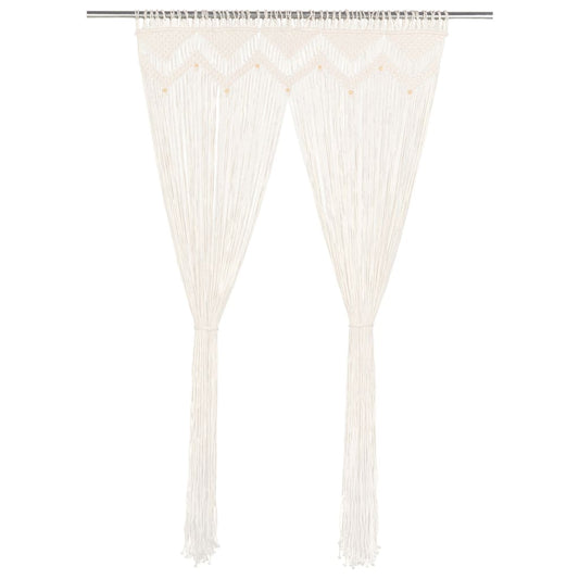 vidaXL Κουρτίνα Μακραμέ 140 x 240 εκ. Βαμβακερή