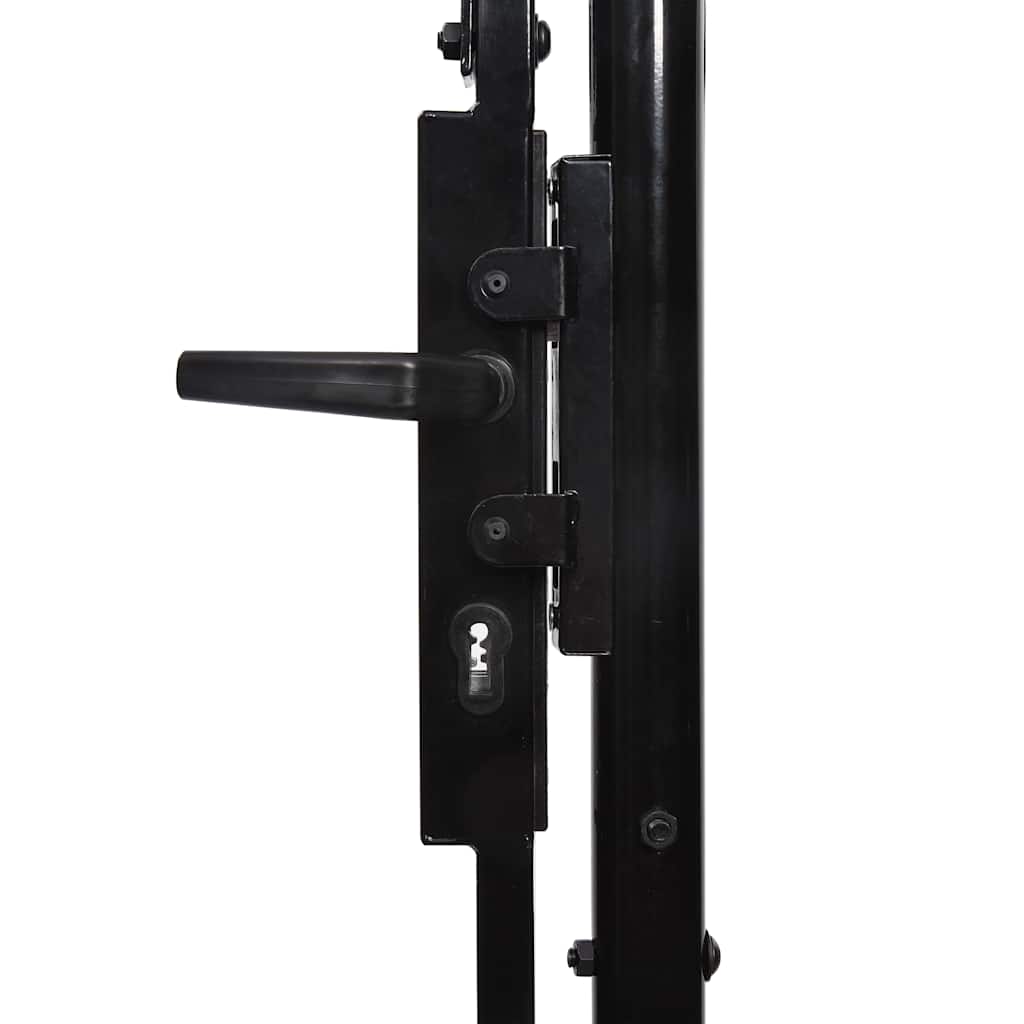 vidaXL Πόρτα Κήπου Woerden Μαύρη Ατσάλινη 1,25x4 μ.