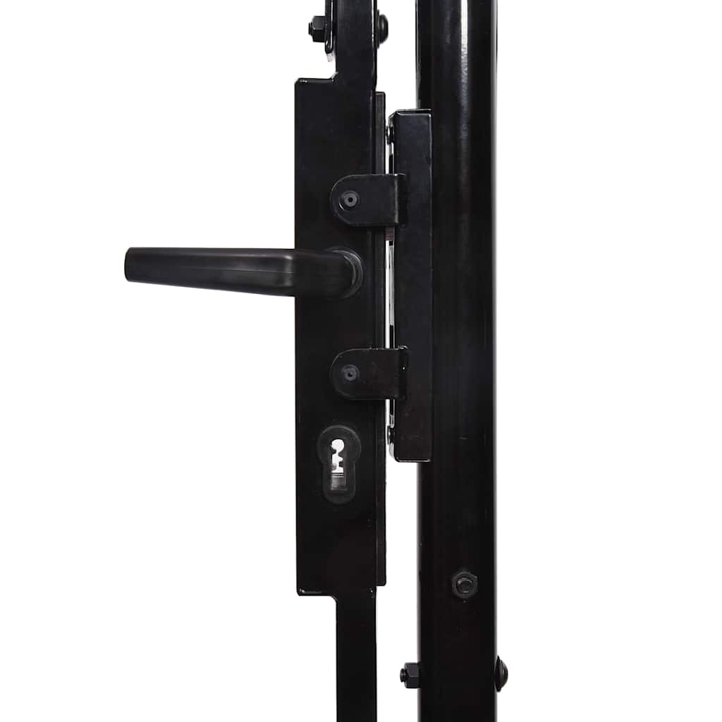 vidaXL Πόρτα Κήπου Woerden Μαύρη Ατσάλινη 1,95x4 μ.