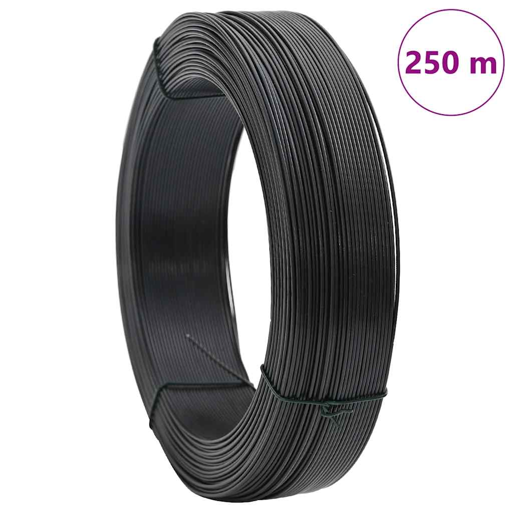 vidaXL Σύρμα Περίφραξης Ανθρακί 250 μ. / 1,6/2,5 χιλ. Ατσάλινο