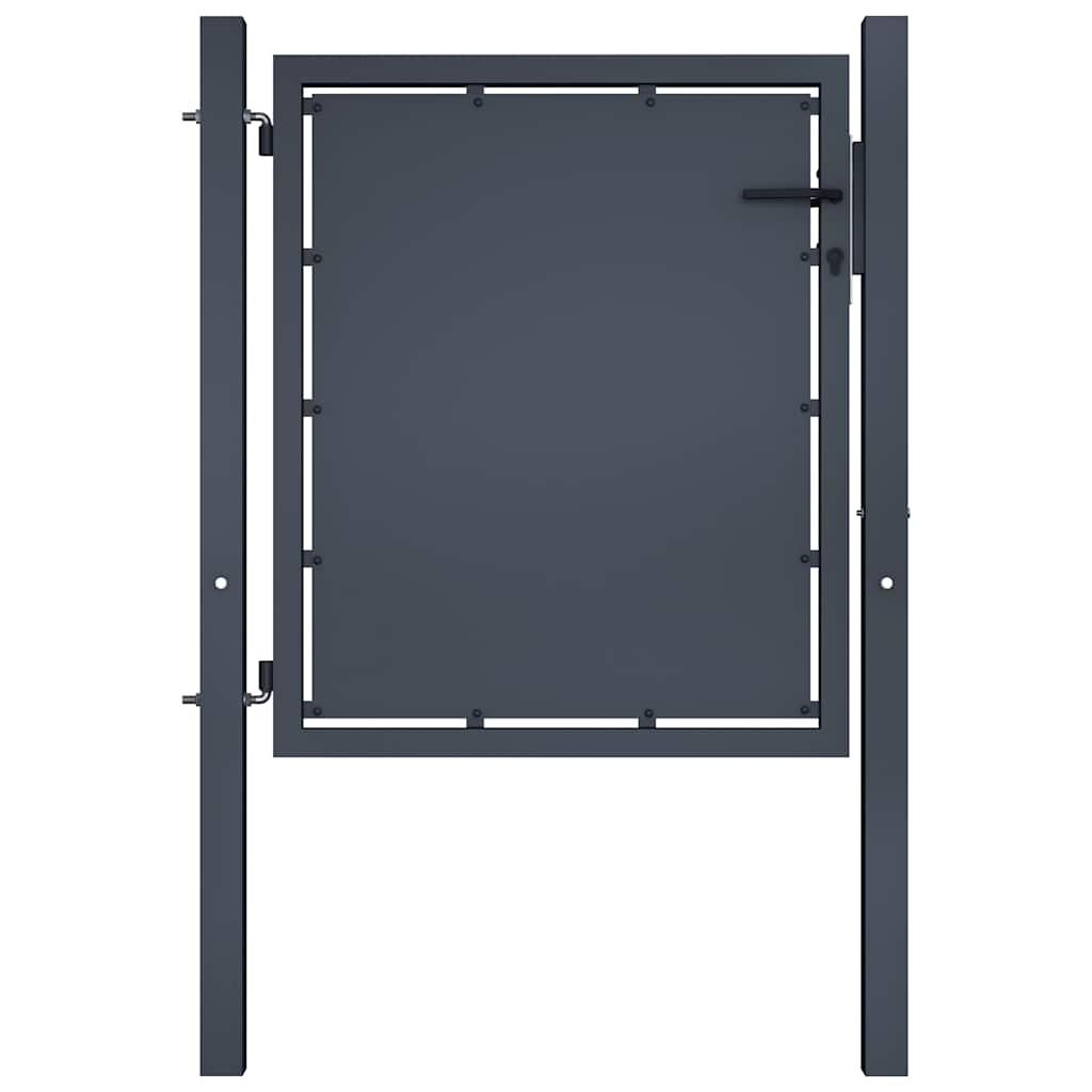 vidaXL Πόρτα Κήπου Ανθρακί 100x100 εκ. από Ατσάλι